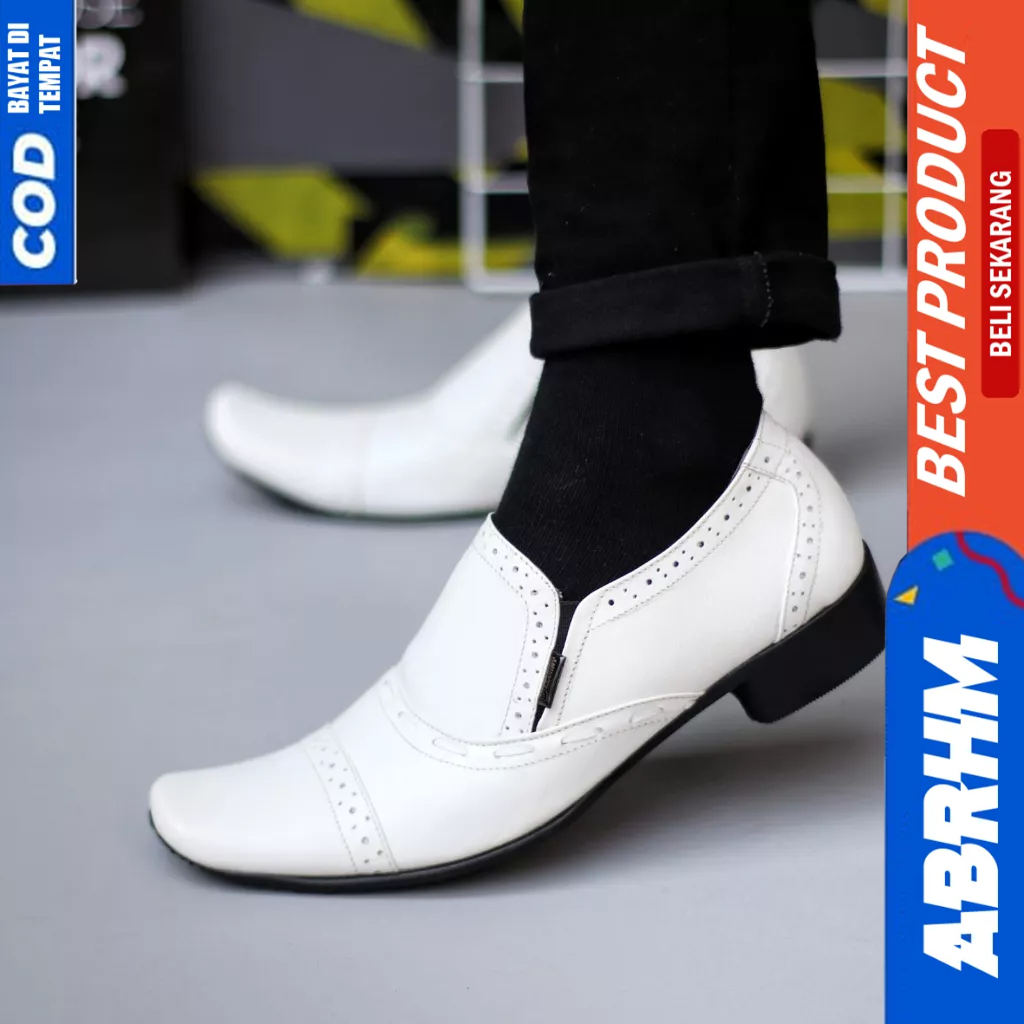 Sepatu Pantofel Formal Hitam Ukuran Besar 44 45 46 47 Kerja Kantor Kulit Asli Pria