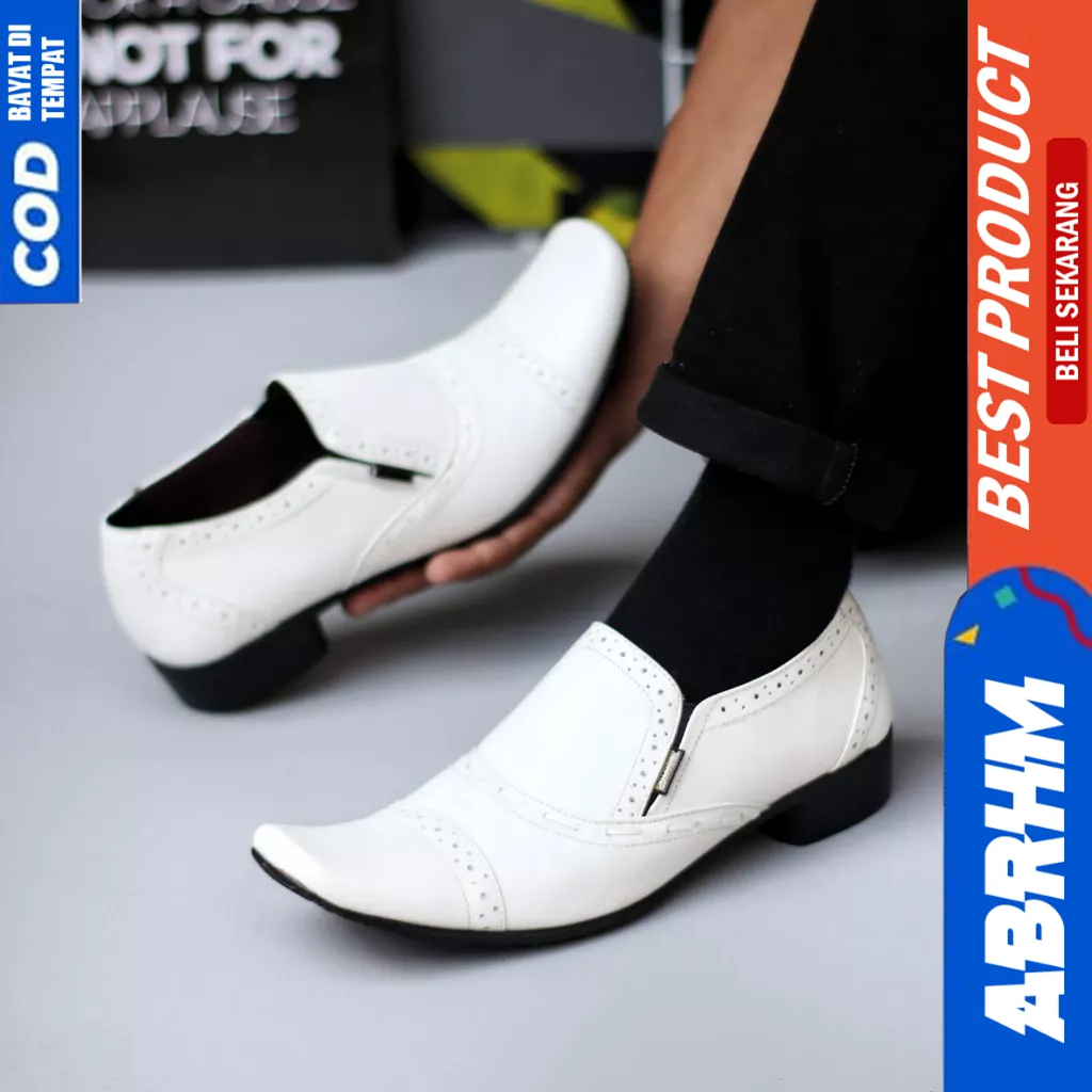 Sepatu Pantofel Formal Hitam Ukuran Besar 44 45 46 47 Kerja Kantor Kulit Asli Pria