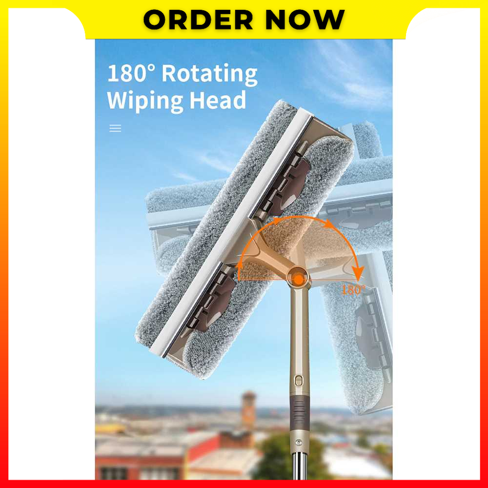 Lap Pel Pembersih Jendela Kepala Rotasi Double Sided Lepas Pasang Window Wiper Joybos JBS-C06 - 7CHX6RBR