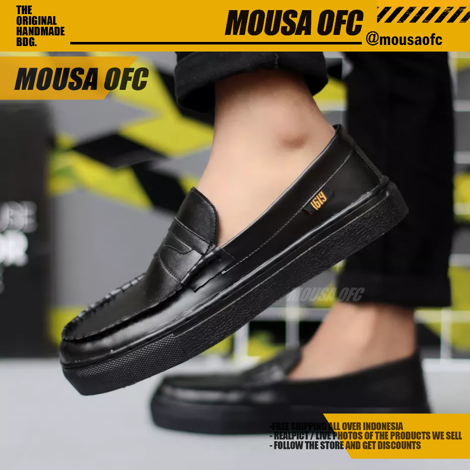 Sepatu Formal Loafers Casual Kulit Pu Pria