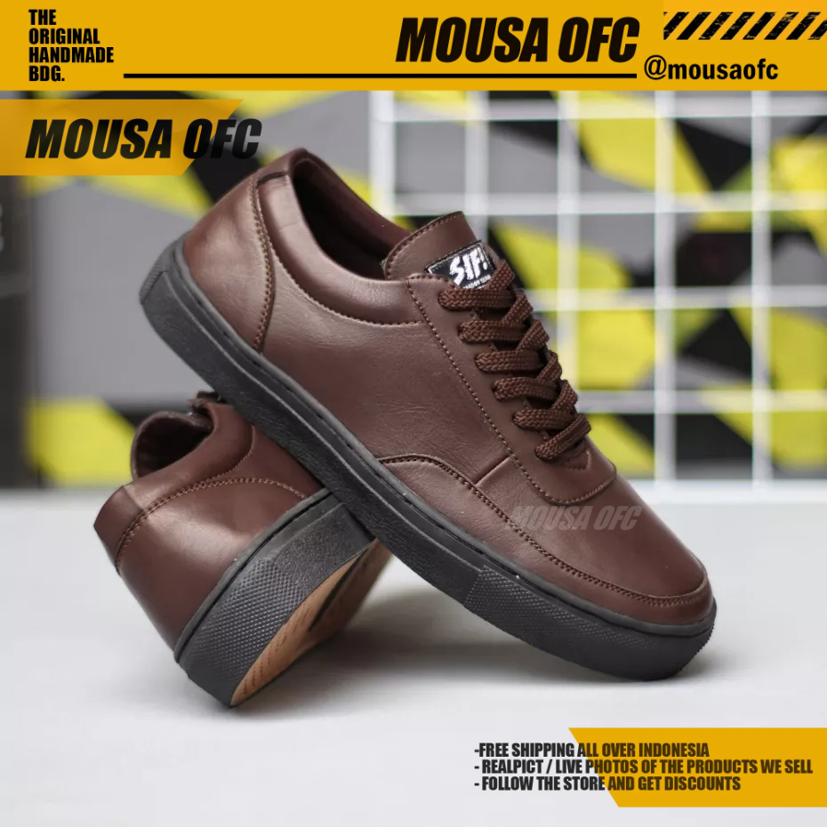 Sepatu Casual Sneakers Kulit Pu Kerja Pria