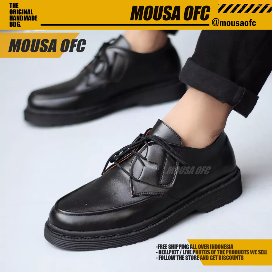 Sepatu Low Boots Docmart Pantofel Formal Hitam Pria