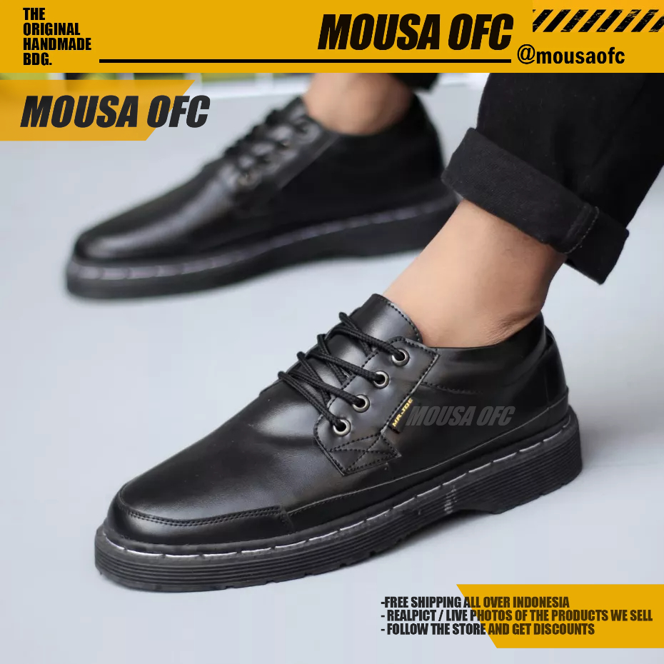 Sepatu Low Boots Docmart Pantofel Formal Hitam Pria