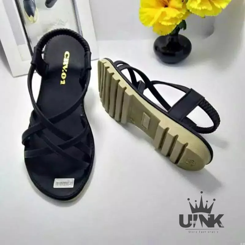 Sandal Wanita Tali Silang Terlaris / Sandal Wanita Kekinian Karet Tali Simple