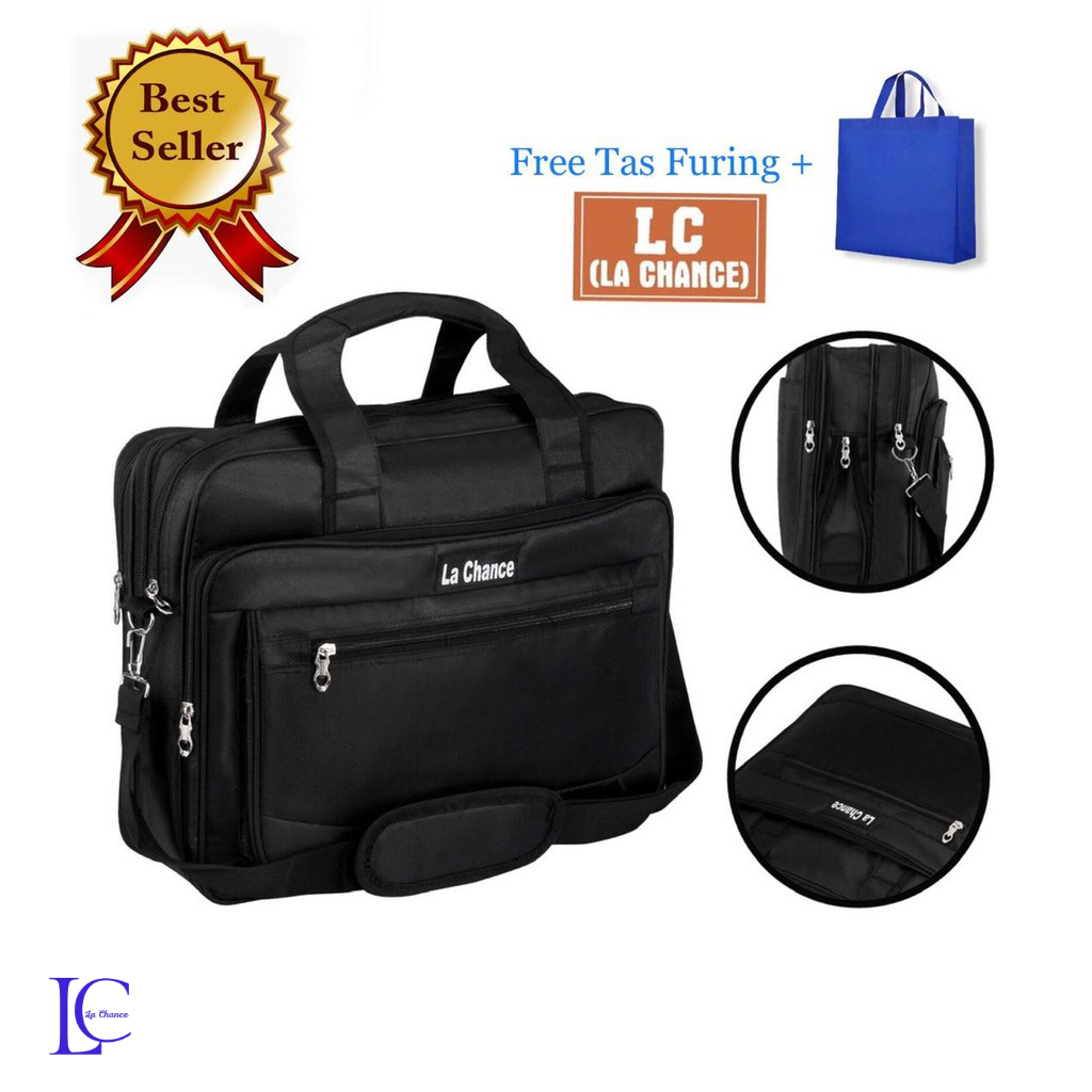 Tas Kantor / Tas  Laptop / Tas Dokumen LC (LaChance) Expandable/Dapat Diperlebar