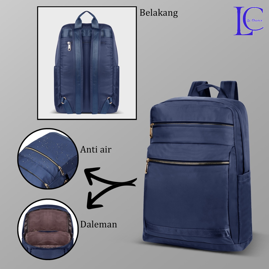 RANSEL IMPORT BRANDED PREMIUM BACKPACK FASHION POLOS | TAS PUNGGUNG RANSEL SEKOLAH / KULIAH | Merk La Chance