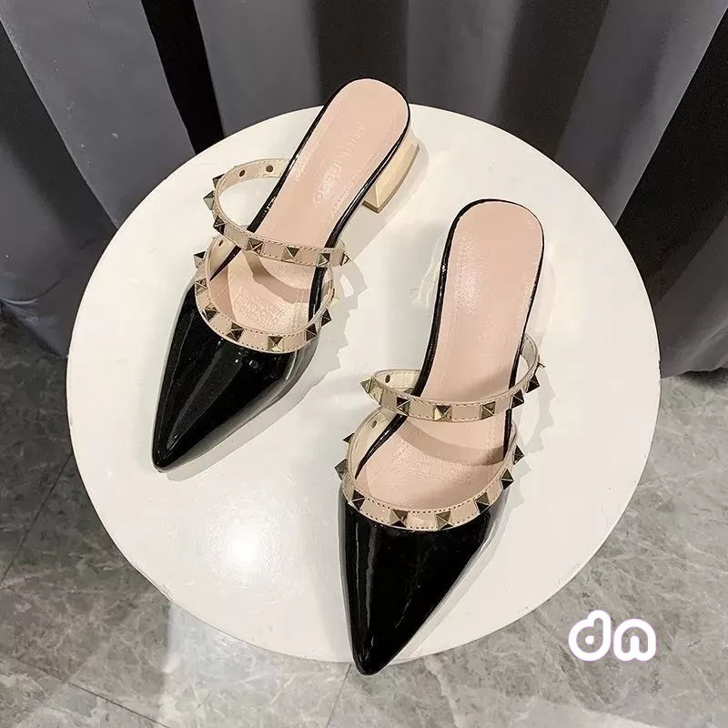 Sandal heels hak tahu wanita tali piramid AMIRA 06