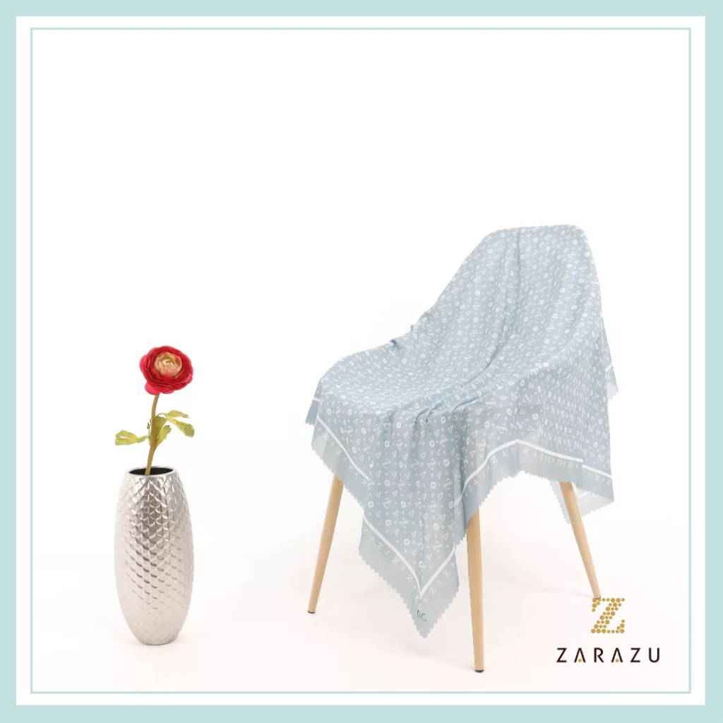 Cyntia Bella - Today Vivi Scarf Monogram XL Quimby Voile Square Premium by Zarazu