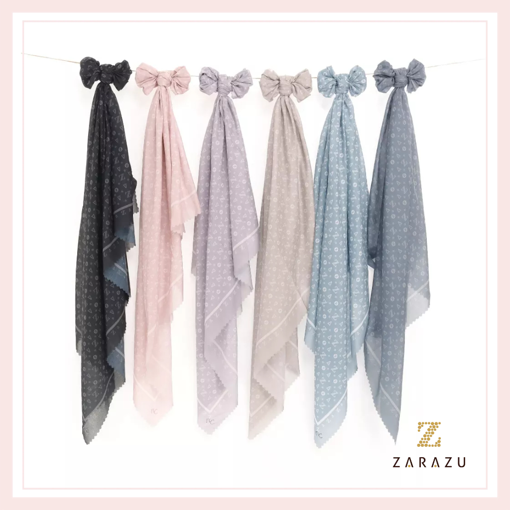 Donna Chic - Vivi Renka Scarf Monogram Voile Square XL Premium by Zarazu