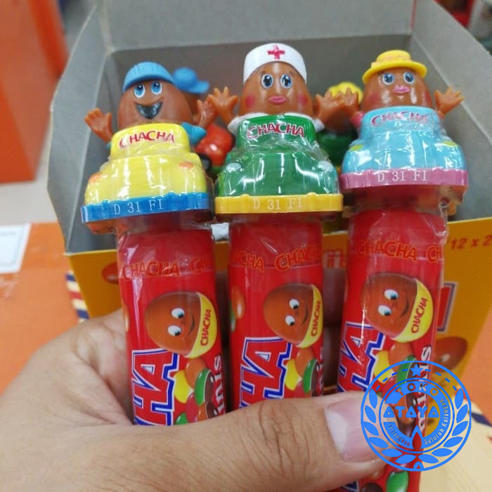 PCS - DELFI CHA CHA TUBE 25GR PERMEN COKLAT MINI / CHACHA MOBIL atayatoko