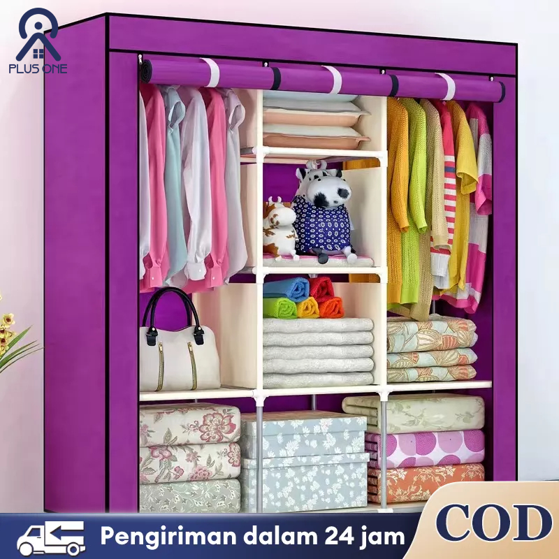 LEMARI BAHAN KAIN LEMARI PORTABLE SERBAGUNA BAHAN KAIN RESLETING LEMARI PORTABLE SERBAGUNA