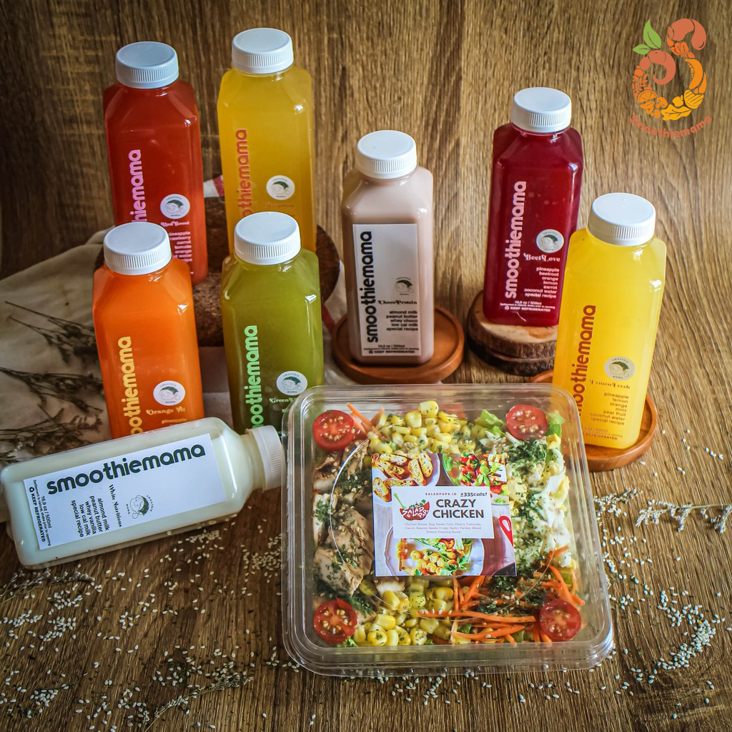 

Paket Detox Juice Cold Pressed dan Salad Super Combo Intense Detox One Day Mix Smoothiemama