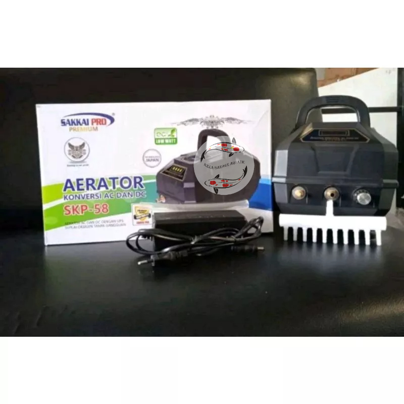 Pompa Udara Sakkai Pro SKP 58 ACDC / Pompa Aerator AC/DC Pompa Aerator Portable Kolam