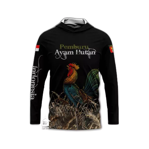 baju camo berburu hunting | hoodie shirt | pemburu ayam hutan