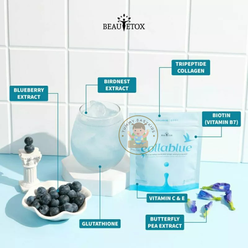 

Collablue minuman ekstrak bunga telang dg collagen