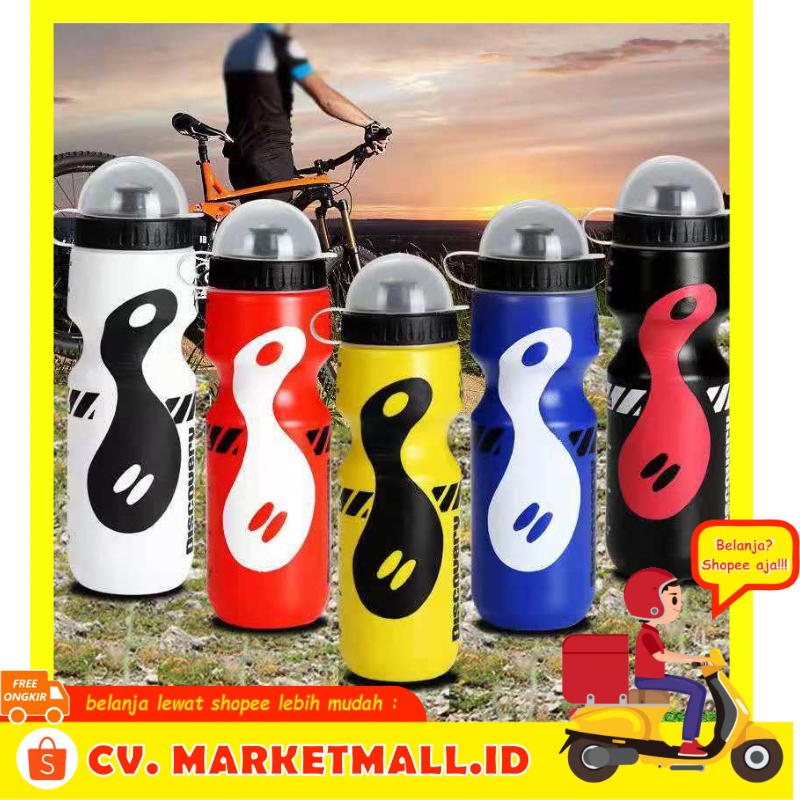 Botol Minum Sepeda Bicycle Bottle 650ml Double Head Cover Plastic BPA Free - OMHANYBK