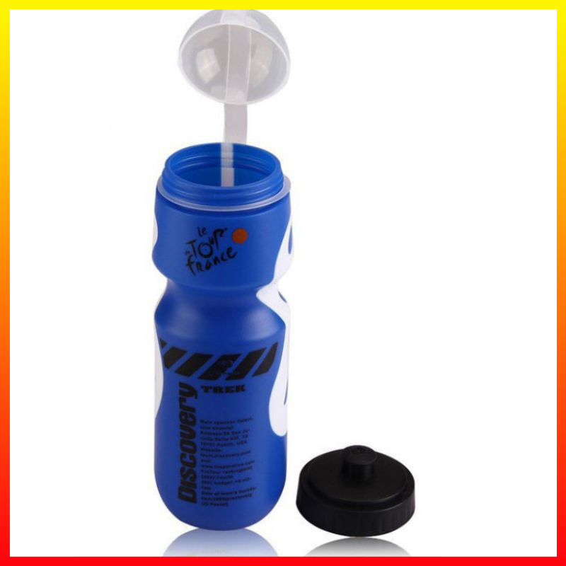 Botol Minum Sepeda Bicycle Bottle 650ml Double Head Cover Plastic BPA Free - OMHANYBK