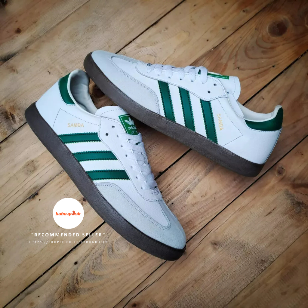 PROMO Sepatu Adidas Samba OG White Green Premium | Sneakers Pria dan Wanita, Harga Murah, Kualitas Mewah dan Terjamin