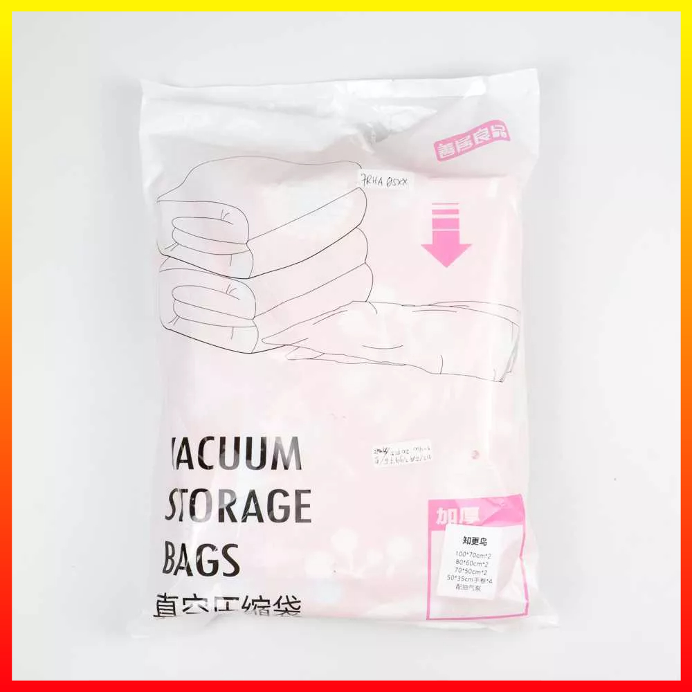 10 PCS Kantong Tas Plastik Penyimpanan Pakaian Vacuum Terkompresi Storage Dengan Pompa Tangan WHISM SN09109 - 7RHA05XX