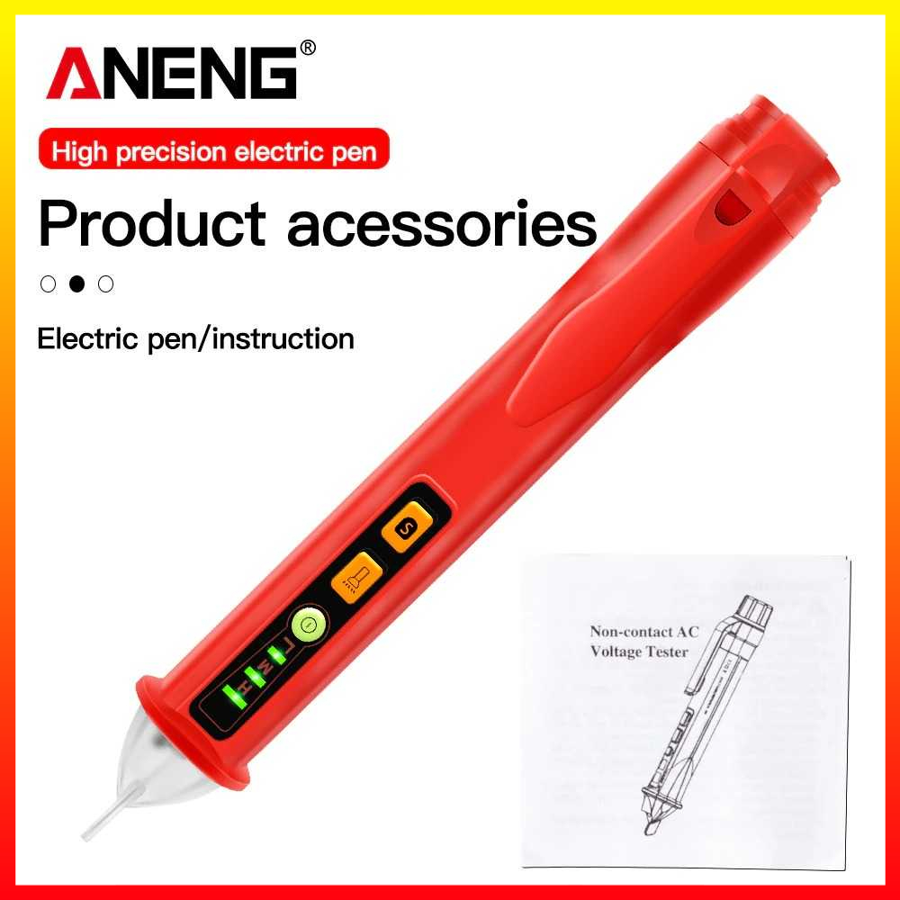 Tampilan LED Tester Pen Non Contact AC Voltage Detector 12-1000 V ANENG - MBOT2XBK