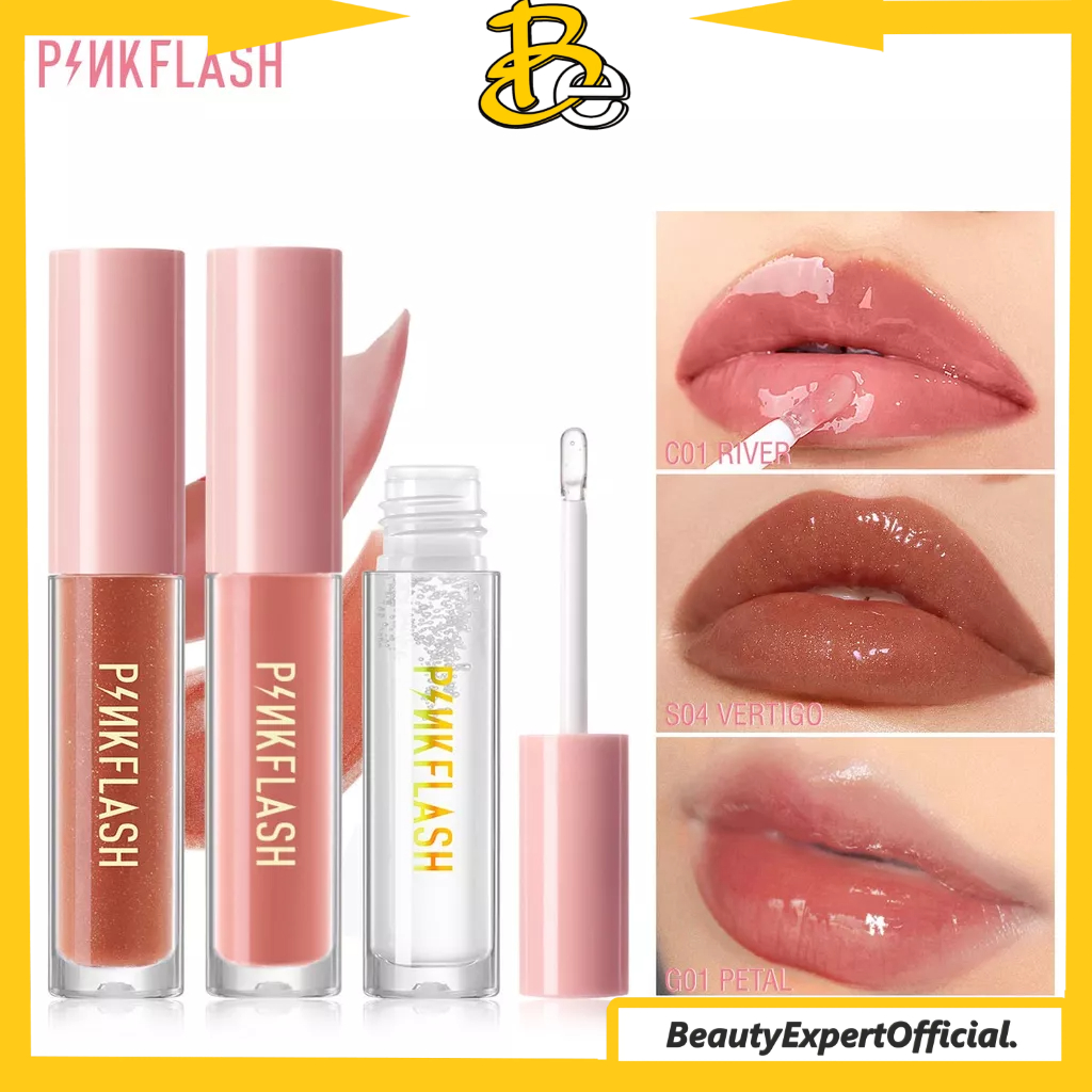 ⭐️ Beauty Expert ⭐️ PINKFLASH OhMyGloss Lasting Glossy Lipgloss PF-L02 - Pink Flash Lipgloss