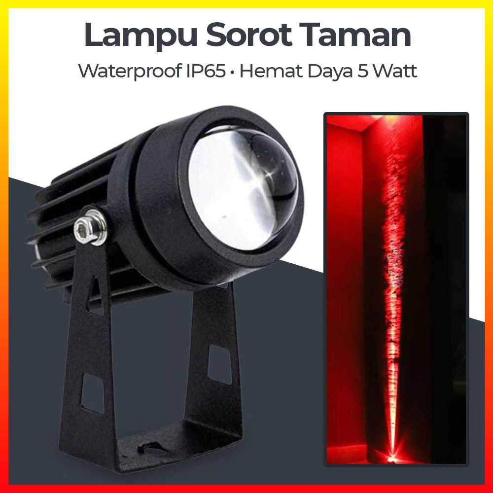 Lampu Sorot Taman LED Landscape Lighting Outdoor Tahan Air 90-240V 5W KENTLITE KU-02 - 7CLL3BWH