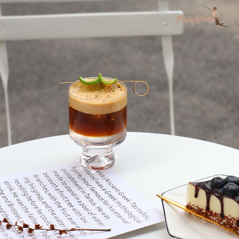 Aesthetic Gelas Dessert Es Krim 230ml cafe kaca aesthetic Kristal Lucu Kopi Cangkir Cantik Jus ice c