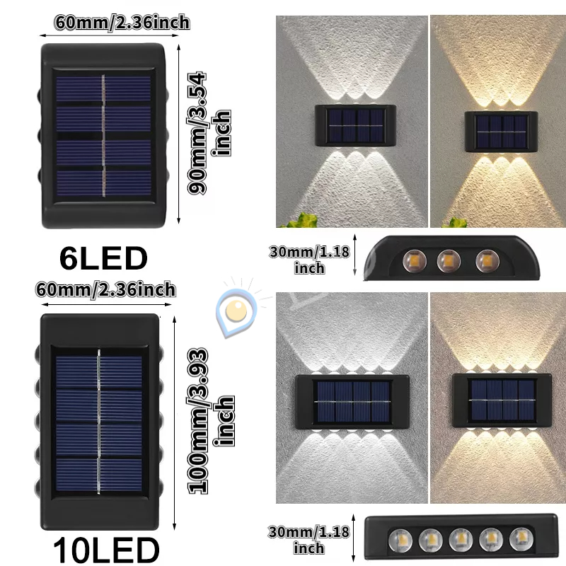 [COD] Lampu Taman Tenaga Surya COB Sensor Light LED Solar Lamp / Halaman, Taman, Pencahayaan Taman / Lampu Dinding Outdoor-Lampu Dinding Tenaga Surya-Anti Air