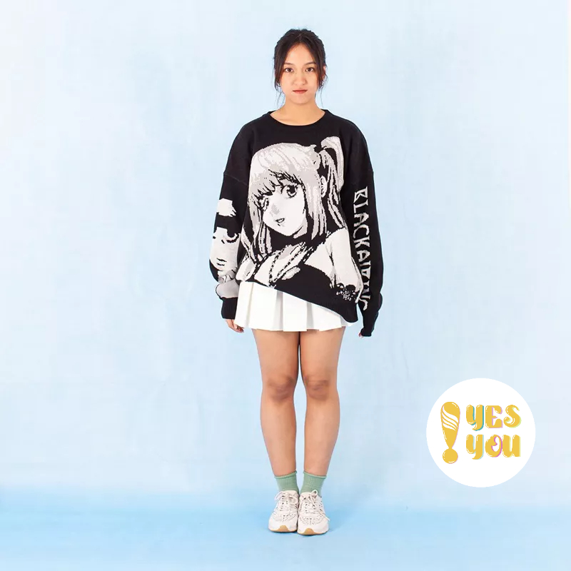 Yesyou Aiko Black Oversized Knitwear