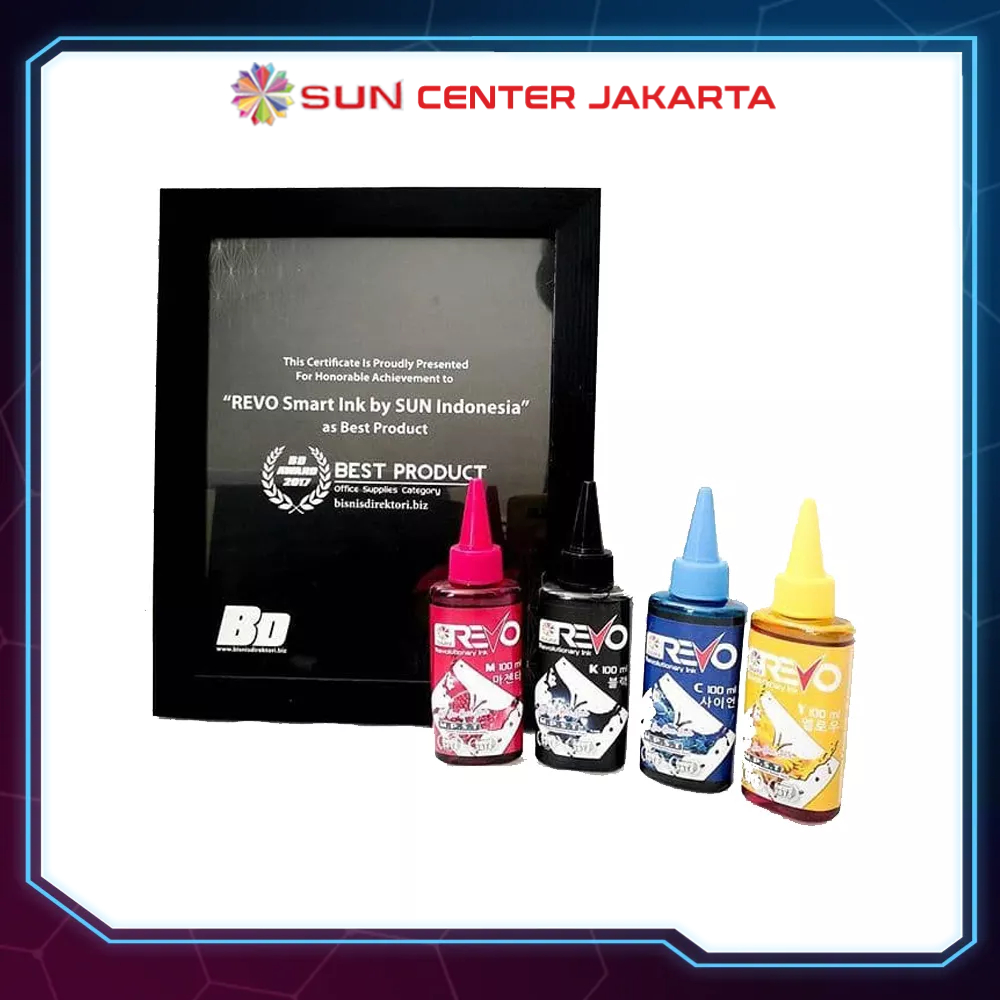 TINTA REFILL EPSON CANON HP EPSON - SUN REVO INK 100 ML Black/Cyan/Magenta/Yellow 664/003/790