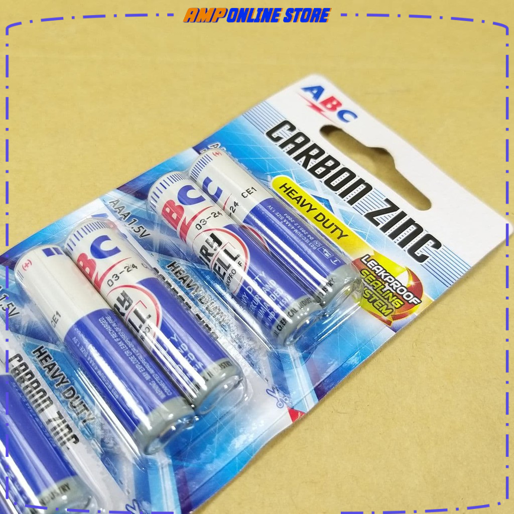 - BATERAI ABC BIRU AAA A3 R03 carbonzinc / ABC BATTERY BIRU AAA A3 1,5 VOLT Ones Official