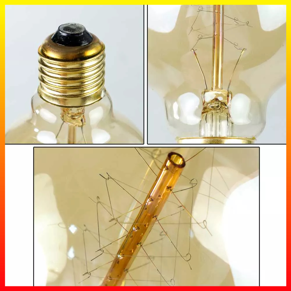 Bola Lampu Pijar Retro Edison Kawat Lurus Berkelok-Kelok 4W Soket E27 YNL G80 - 7CLL4JYL