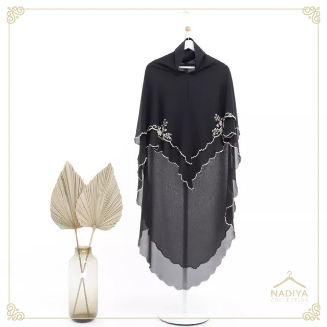 Abaya Nur Hikmat - Qiana Prive Series - Khimar Syari Queen 01 Premium Masya Syari by Nadiya