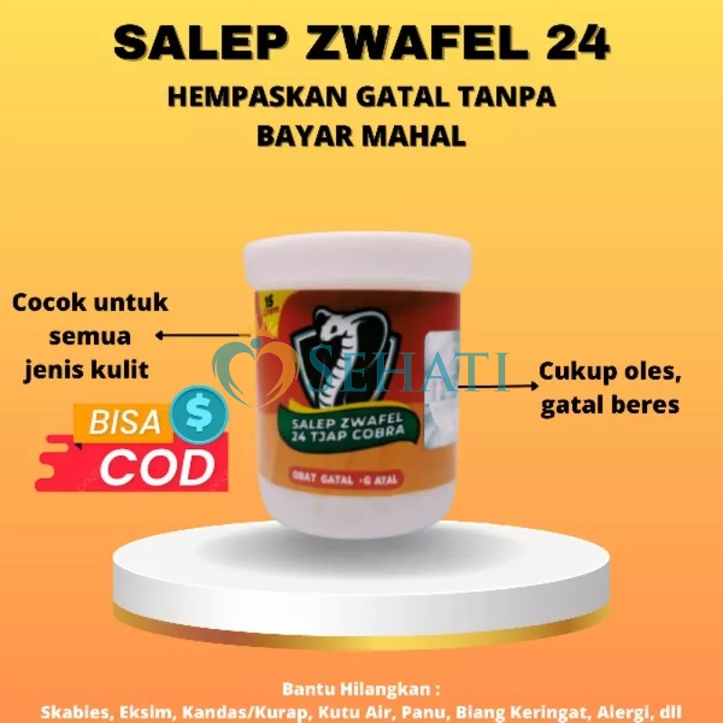 (COD) Salep Belerang Zwafel 24 Original Obat Gatal Paling Ampuh Selangkangan Panu Kutu Air Kudis Kurap Gatel Jamur Eksim 2-4