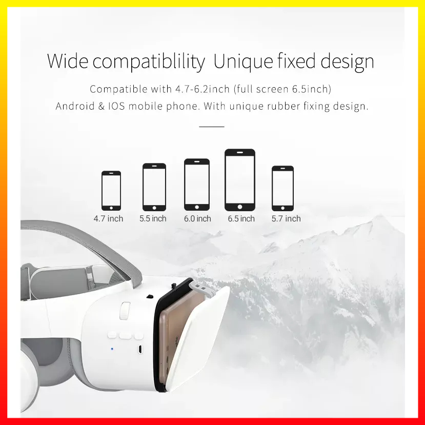 Kacamata Virtual Reality 3D VR Smartphone Wireless Headphone Untuk Iphone Android Kualitas tinggi BOBOVR Z6 - 7CTH59WH