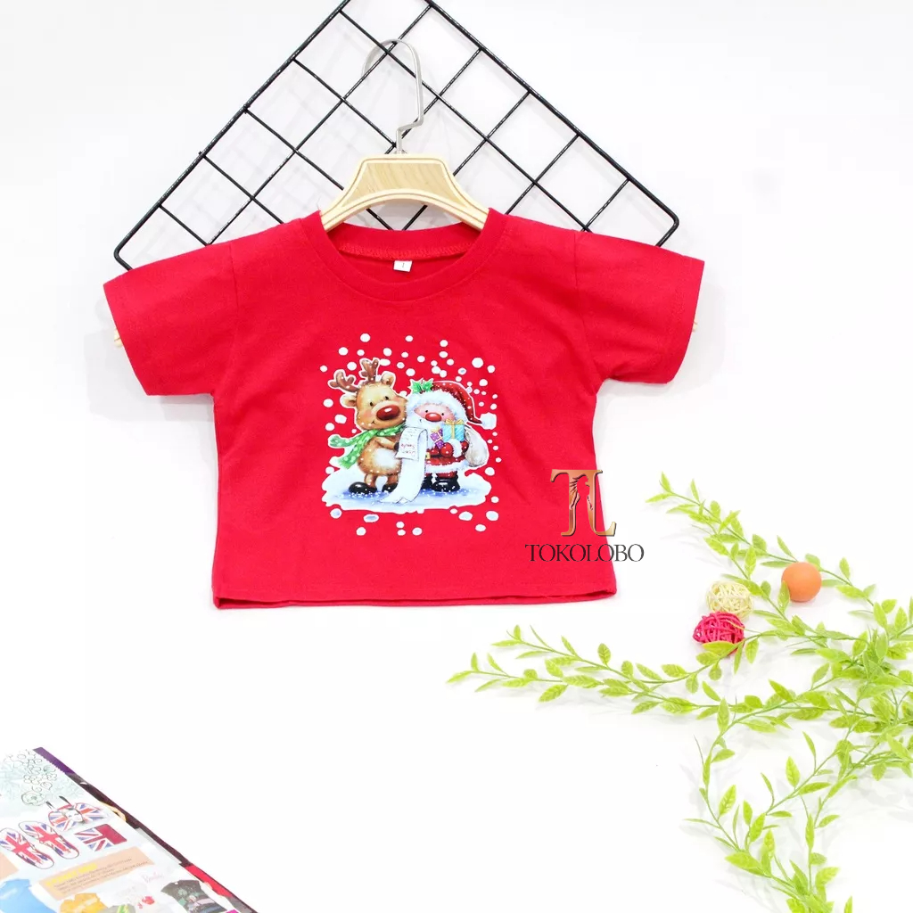 tokolobo Kaos Tshirt Christmas DTF Print Size 6-10