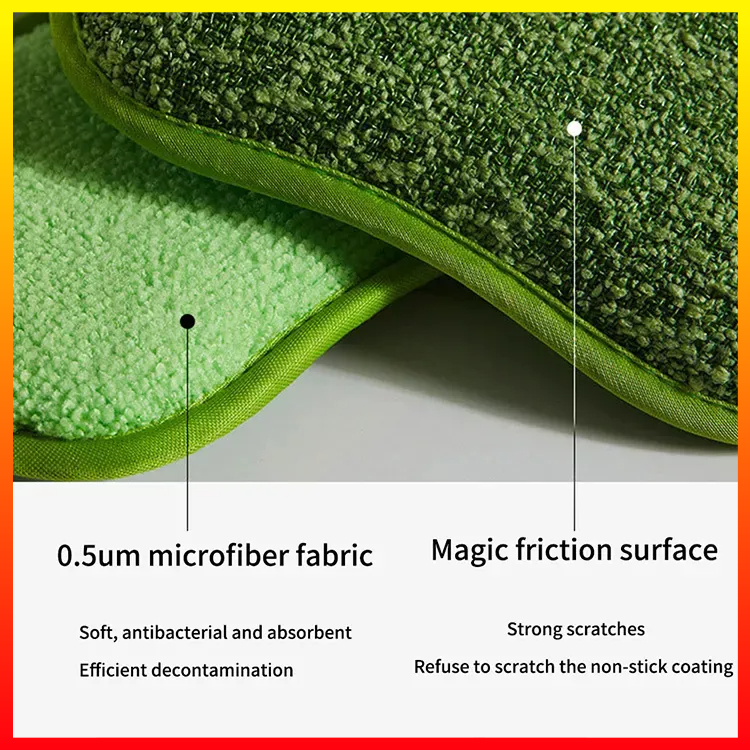 Spons Microfiber Untuk Pencuci Piring Dapur Kamar Mandi Menghilangkan Karat Ajaib Ramah Lingkungan BEAR FAMILY BE10 - 7RRSB3MZ