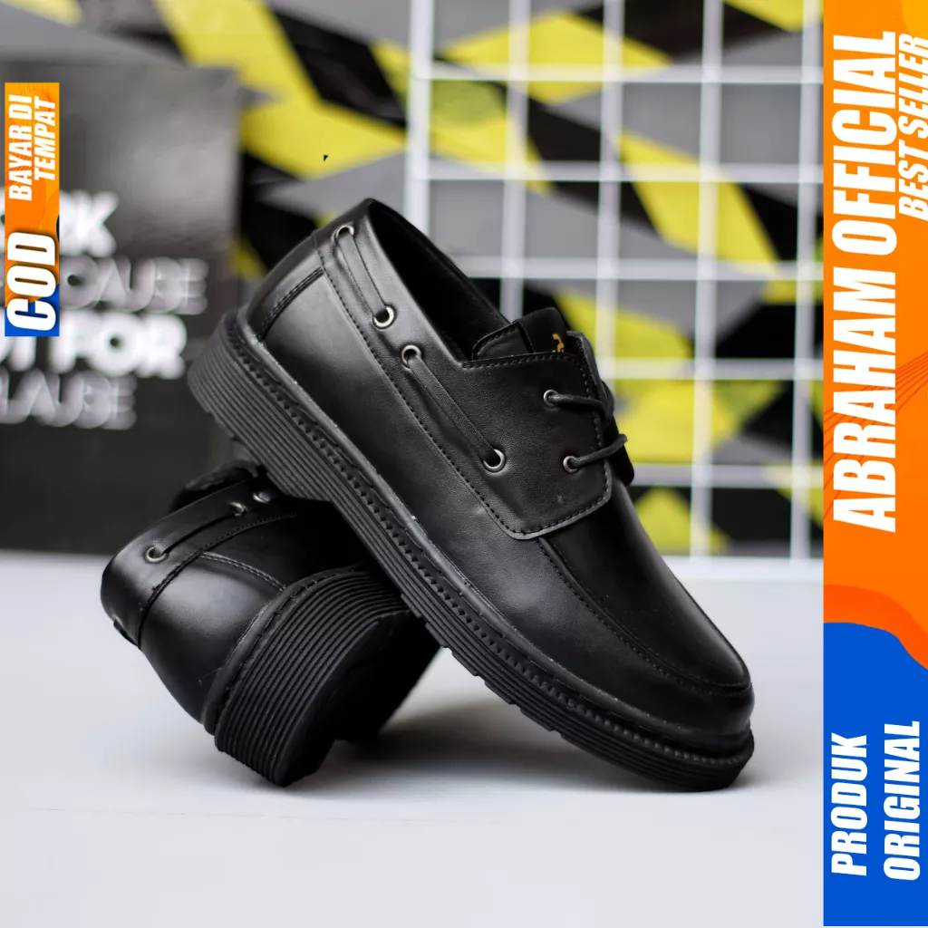 Sepatu Formal Docmart Low Boots Hitam Pantofel Kerja Pria