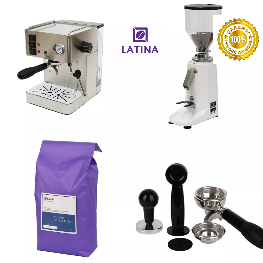 Paket Bisnis Cafe Espresso Mesin Latina Primo MS + Coffee Grinder Latina DX60-M