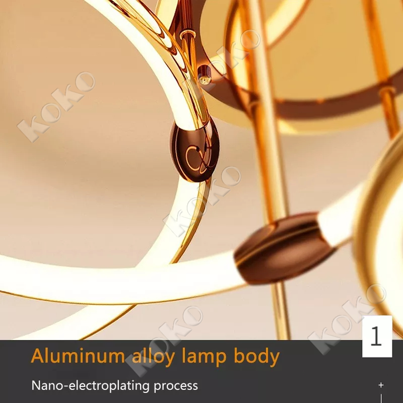 【Penjual Lokal】Ruang Tamu Lampu Gantung Lampu Gantung Ruang Tamu 3-Warna LED Nordic Lampu Gantung Nordic Lampu Hias Rumah Ruang Tamu Lampu