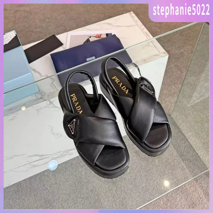 New Prada Bread Sandals 2023 Muller Shoes Women's Shoes Platform Shoes