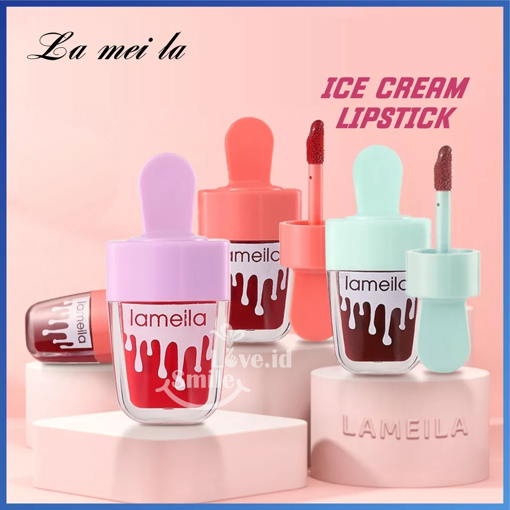 LAMEILA Ice Cream Lipstick Lip Glaze Lip Tint Waterproof and Long Lasting Es Krim Lipstik L44