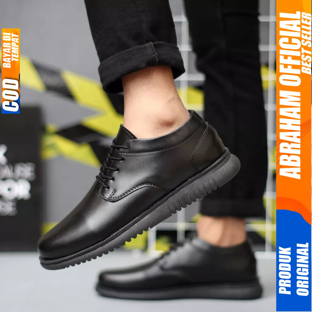 Sepatu Casual Oxford Formal Hitam Kerja Pantofel Pria