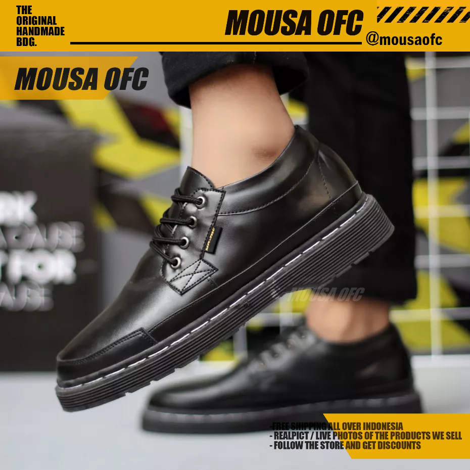 Sepatu Low Boots Docmart Pantofel Formal Hitam Pria