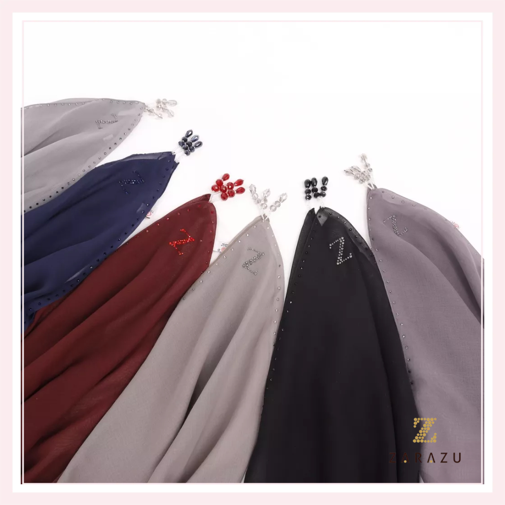 Anggraini Scarf - Fatimah  Syahrini Scarf Paris Japan Crystal Premium by Zarazu