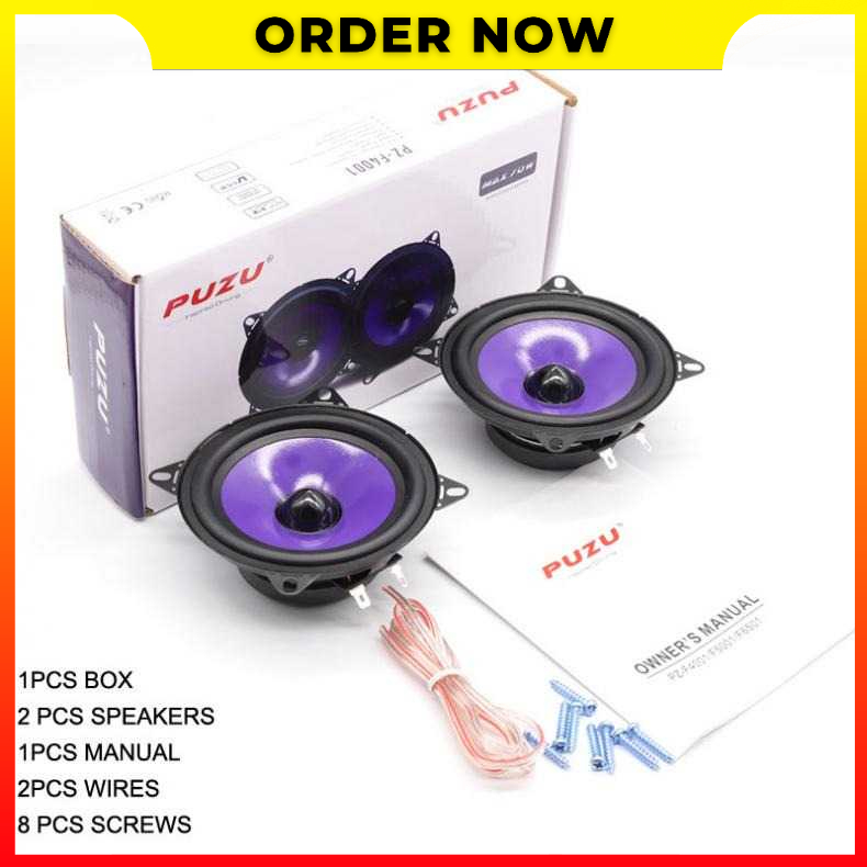 2 PCS 4 Inch 70W HI FI Coaxial Speaker Pintu Mobil Auto Audio Musik Stereo Berbagai Frekuensi Puzu PZ-F4001 - 7CRS0APP