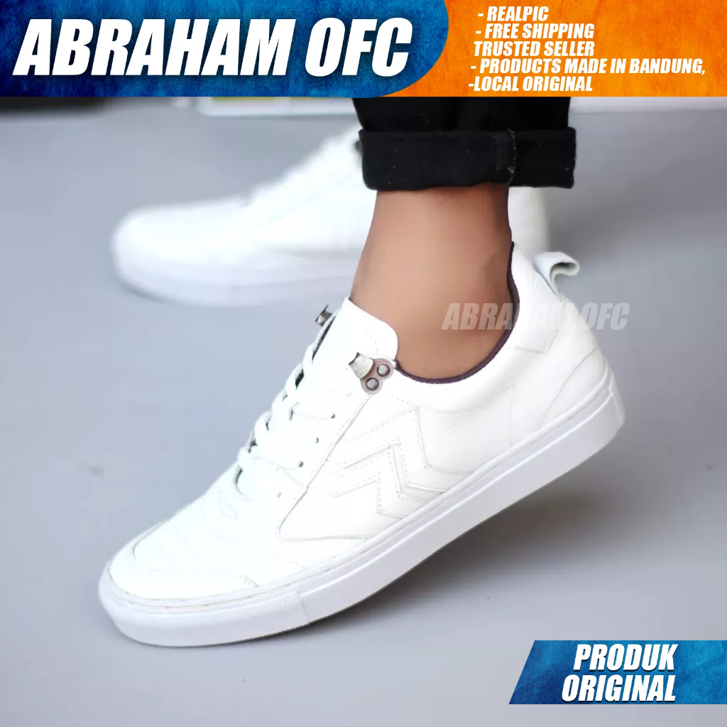 ABRAHAM Sepatu Formal Hitam Kulit Asli Casual Formal Tali Pria