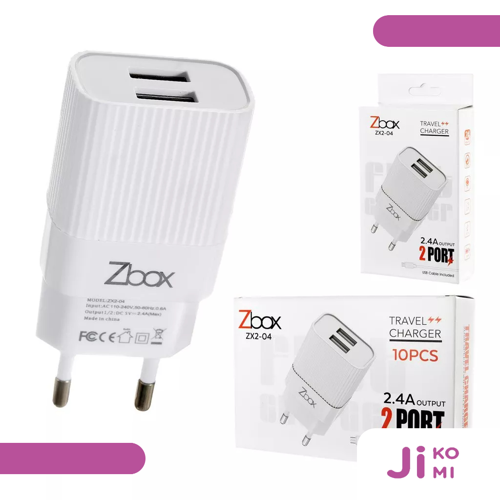 Travel Charger ZBOX ZX2-04 DUAL USB 2.4A - JI