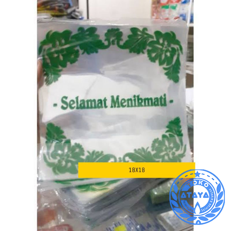 IV Samir Plastik 50 Lembar / Plastik berkat / Plastik Selamat Menikmati / Samir Plastik Kotak