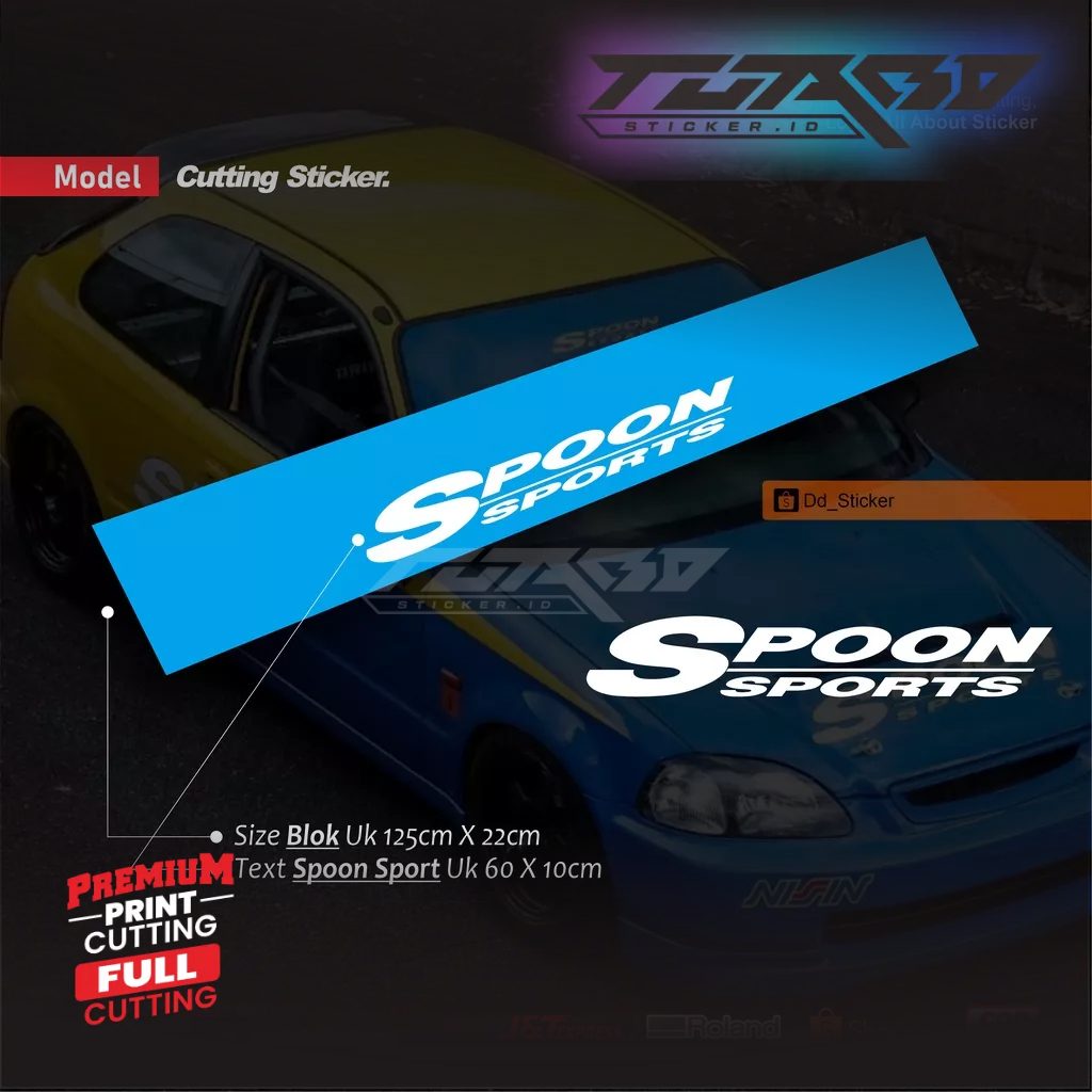 STICKER SPOON SPORTS KACA DEPAN | Sticker Windshield
